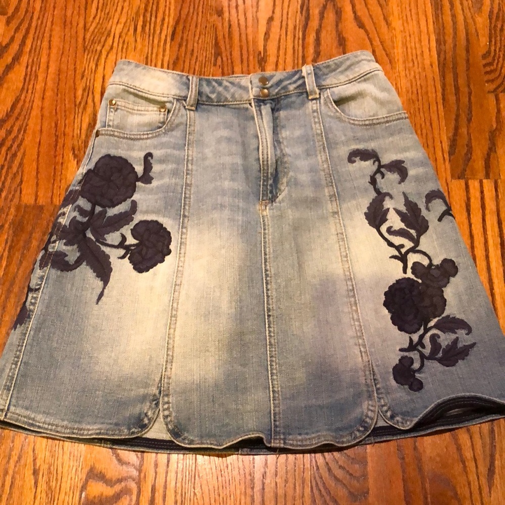 Anthropologie denim skirt